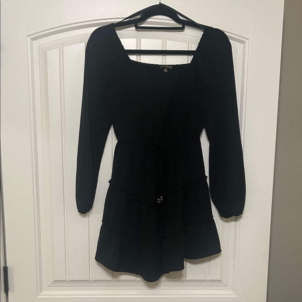 City Triangles Black Long Sleeve Dress